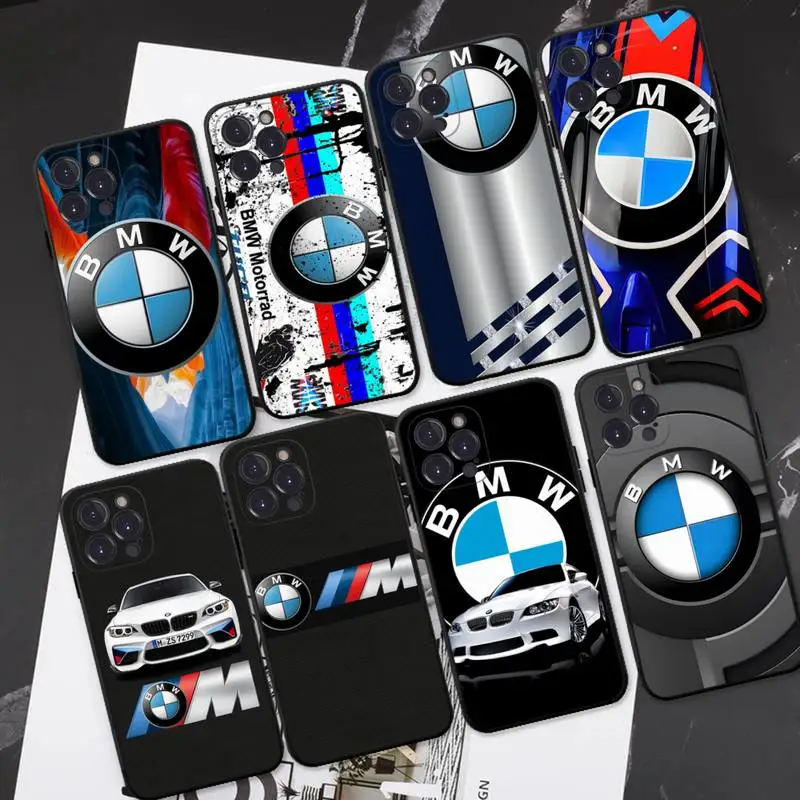 Роскошный брендовый чехол для телефона с логотипом автомобиля BMW iPhone 13 11 8 7 6 6S Plus X