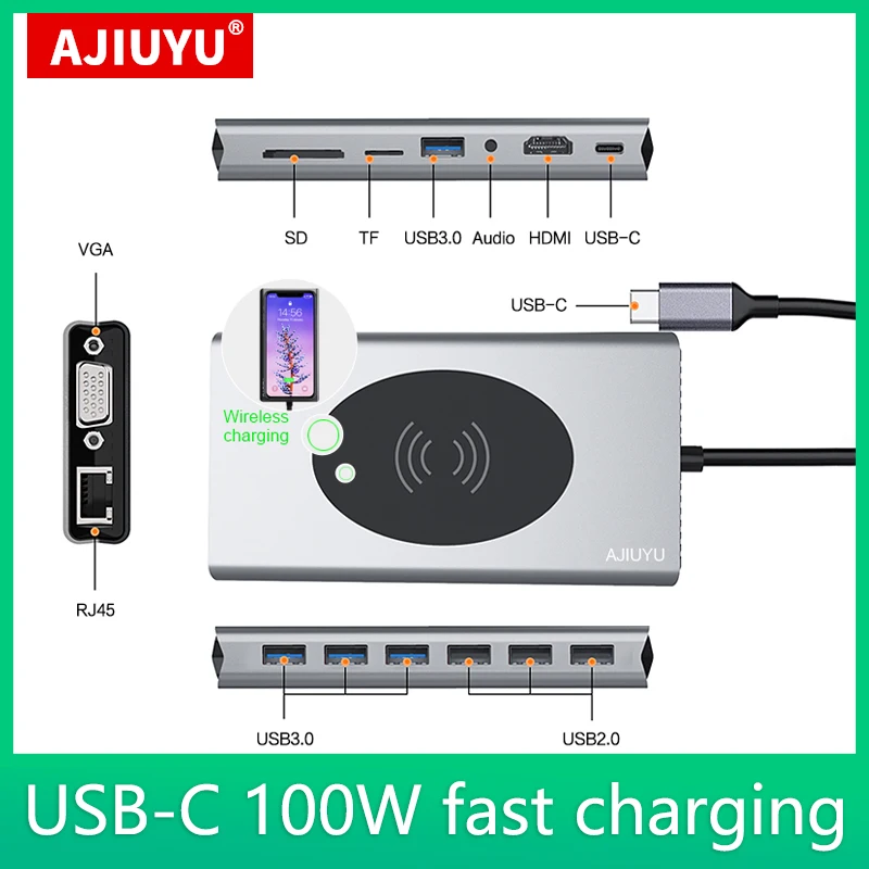 USB-концентратор Тип C на Multi USB 3 0 HUB HDMI адаптер док-станция для Microsoft Surface Pro 8 7 X GO IOS 1