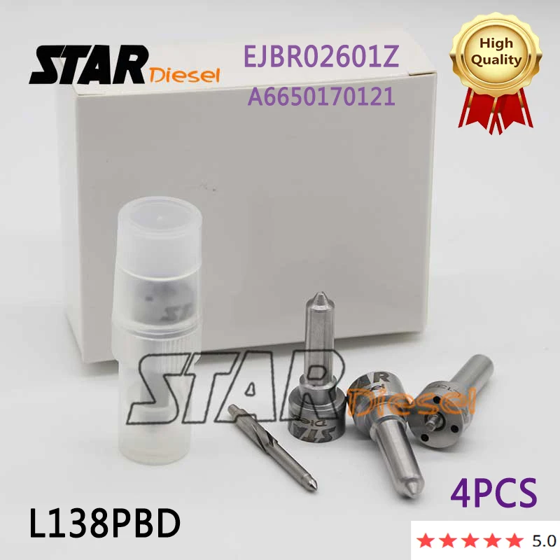 

STAR Diesel 4 шт. L138PBD Топливная форсунка для Ssangyong Rodius Stavic Euro 3 инжектор EJBR02601Z A6650170121