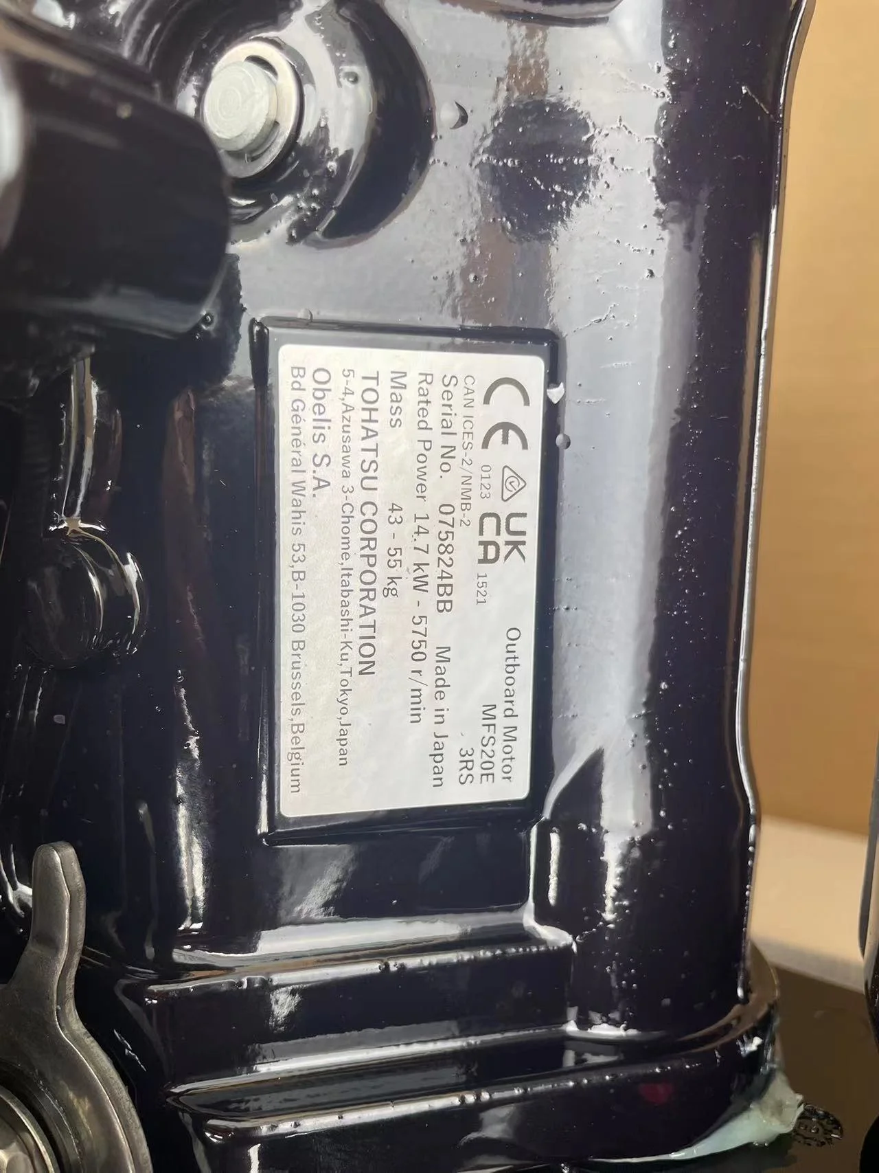 Совершенно новый оригинальный 4-тактный лодочный мотор Tohatsu MFS9.8BS подвесной