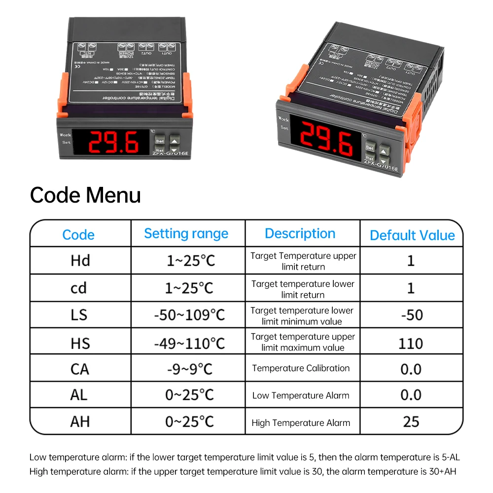 Цифровой регулятор температуры G7016E термостат для инкубатора реле нагрева и