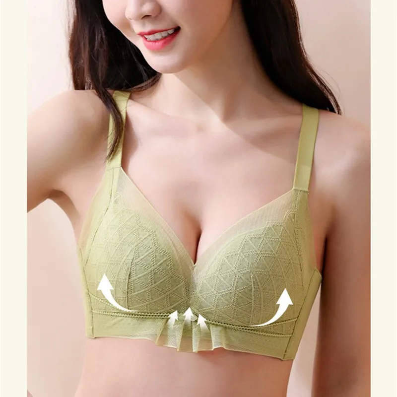 

Высококачественное новое женское нижнее белье KCYCR, кружевной топ, бесшовный бюстгальтер, женский бюстгальтер без косточек, сексуальное женское белье