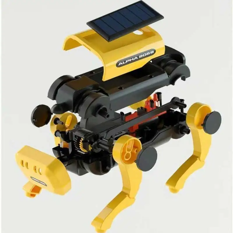 

Машинка для сборки игрушек «сделай сам», детские игрушки для мальчиков и девочек, робот-собака на солнечной батарее, игрушка, руководство по научному обучению