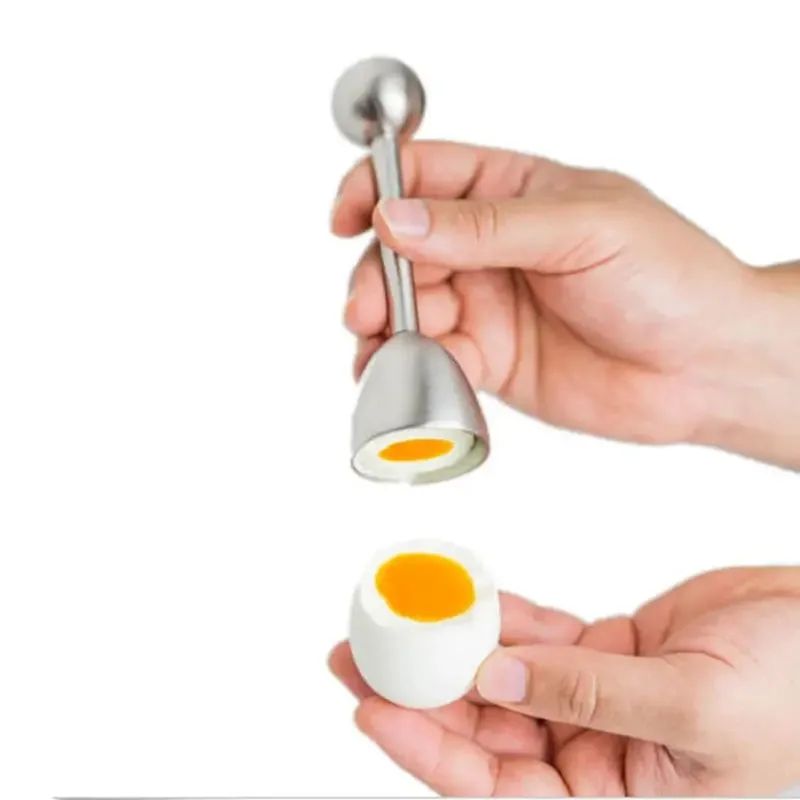 

Metal Egg Scissors Egg Topper Cutter Shell Opener Stainless Steel Boiled Raw Egg Open Creative Kitchen Tools Set