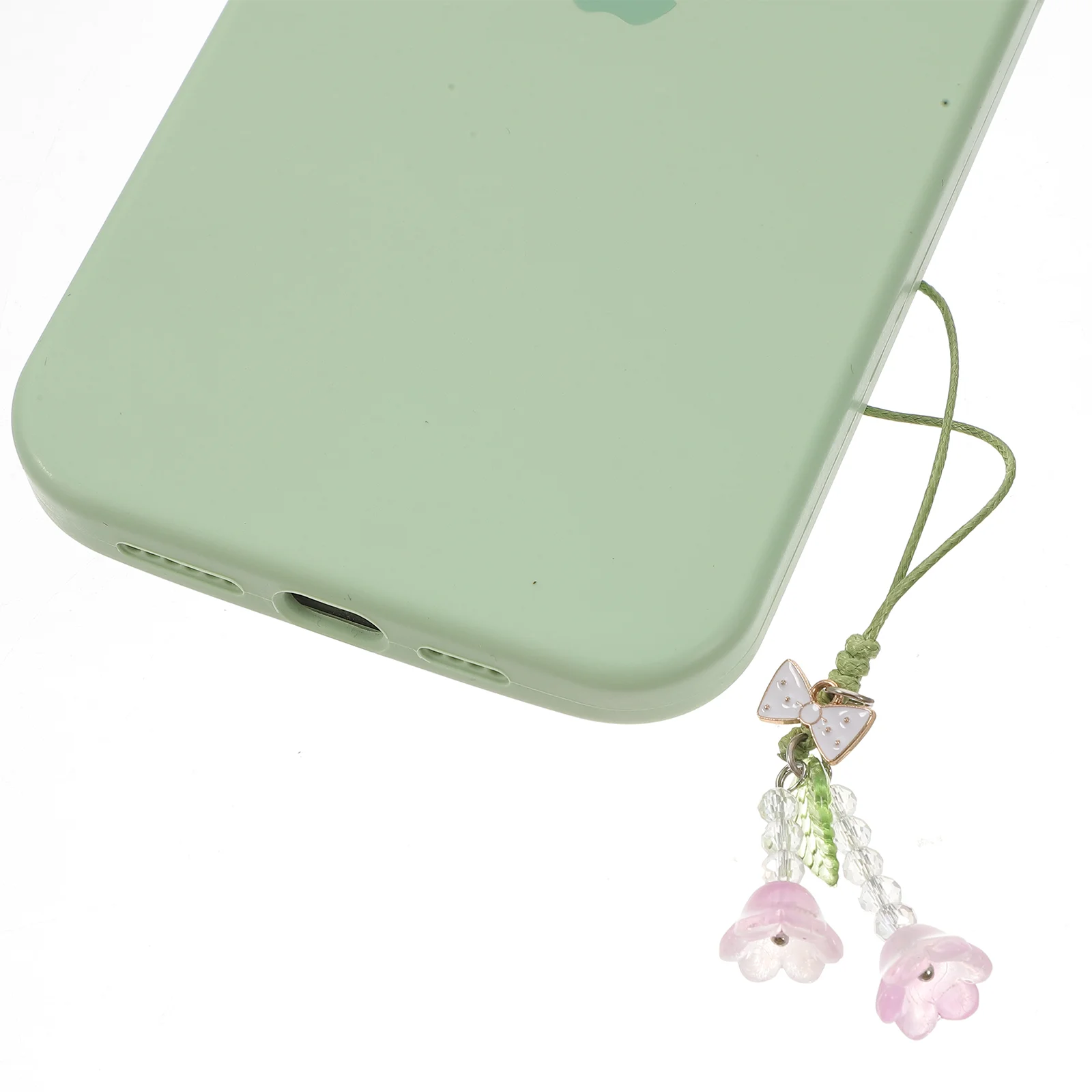 

2pcs Flower Phone Strap Wristlet Strap Key Lanyard Auto Phone Decoration
