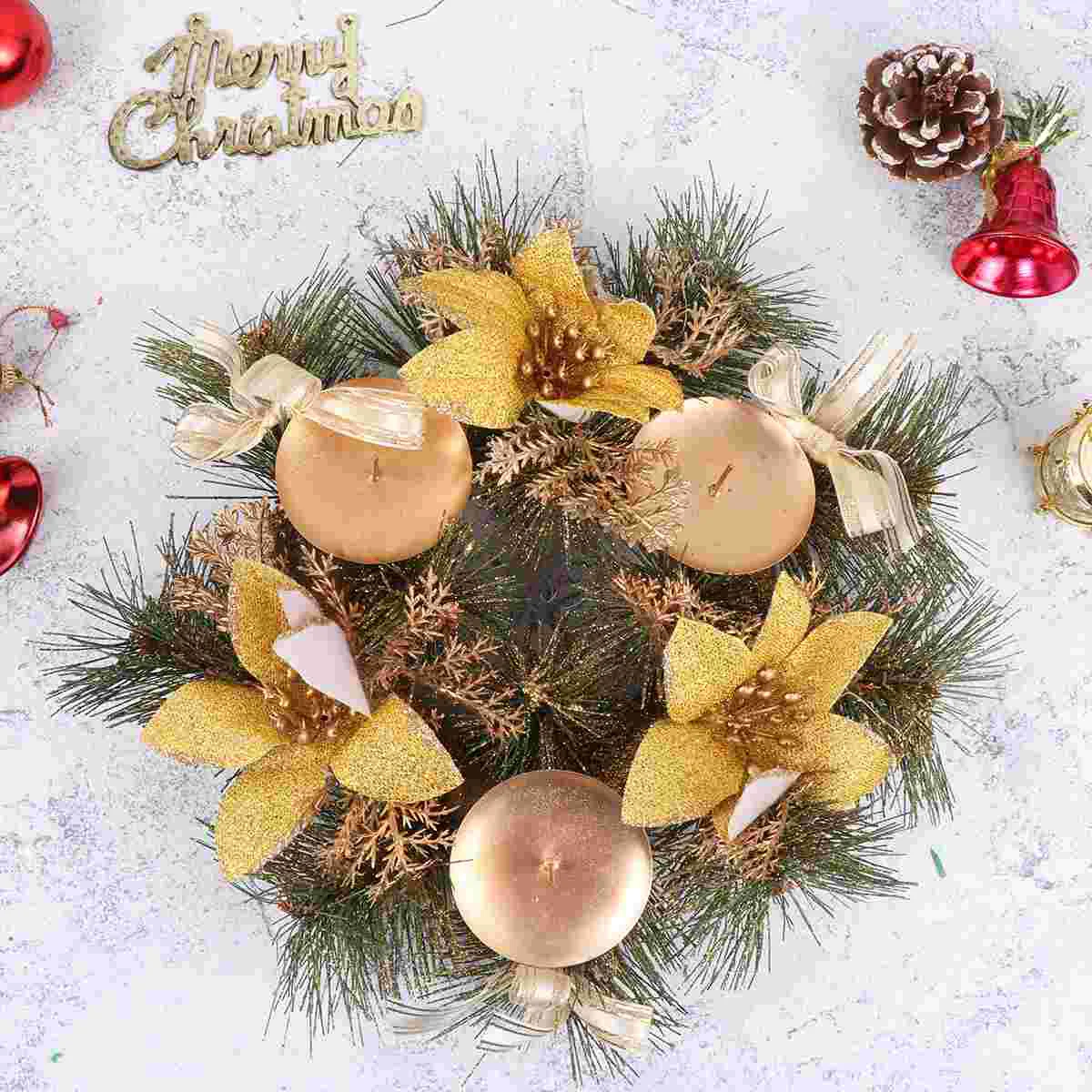 

1pc Wreath Lightweight Christmas Decorative Creative Ring for Party Home