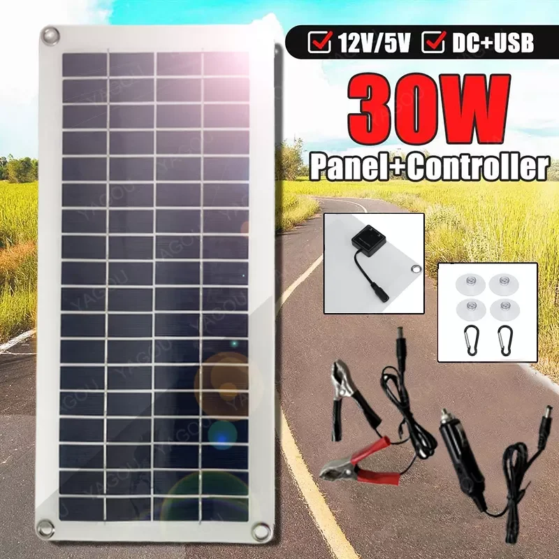 

Солнечная панель 30 Вт, 12 В, USB-порт