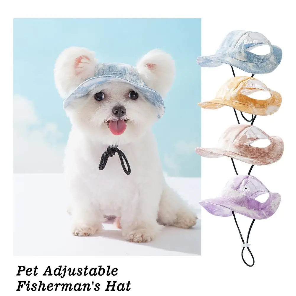 

Pet Dog Hat Fashion Fisherman Hat Adjustable Sunhats For Cat Puppy Small Medium Large Dogs Casual Outdoor Pet Accessories B4A8