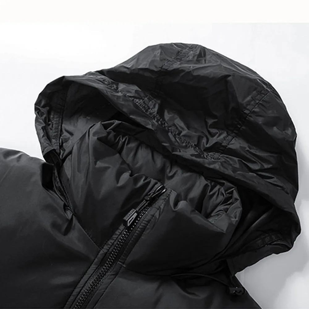 ERIDANUS 2022 Men's Casual Winter Hats Can Be Hidden Bread Cotton Coat Male Solid Color Stand Collar Loose Parka Clothes MWM162