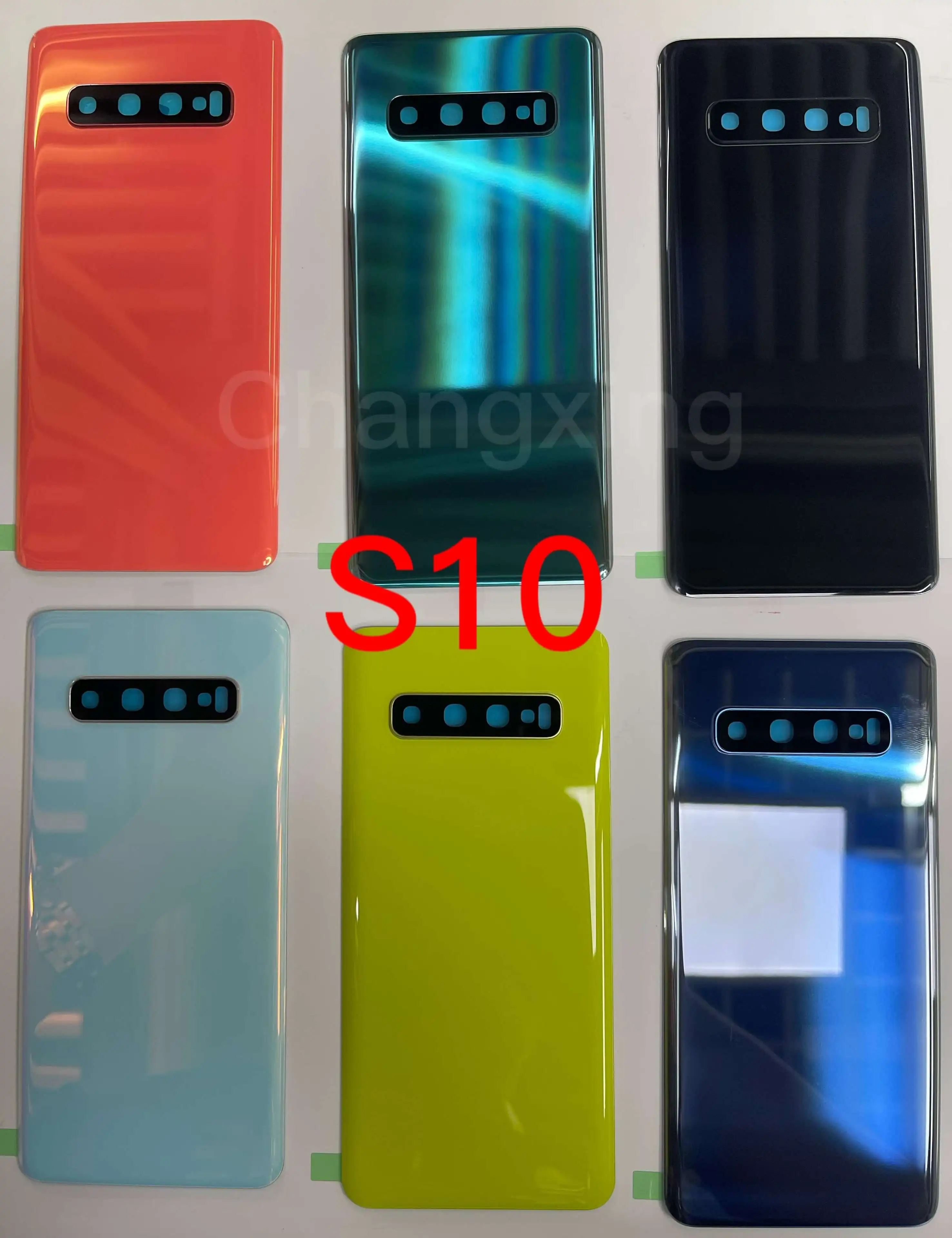 

Оригинальное заднее стекло для Samsung Galaxy S10 Крышка батарейного отсека задняя панель корпуса со стеклянной рамкой объектива камеры