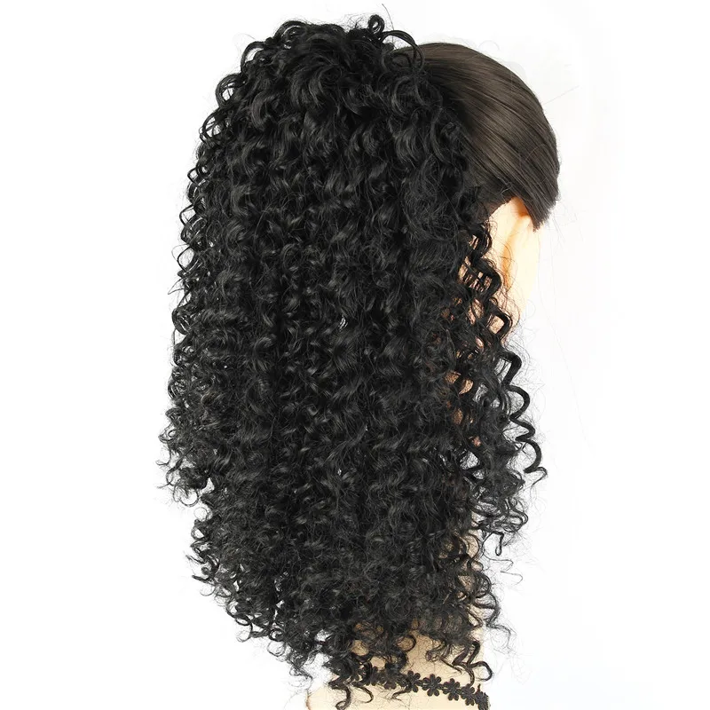 

Кудрявый кудрявый хвост с кулиской, короткая накладка на пучок из синтетических волос, афро-хвост, накладные волосы