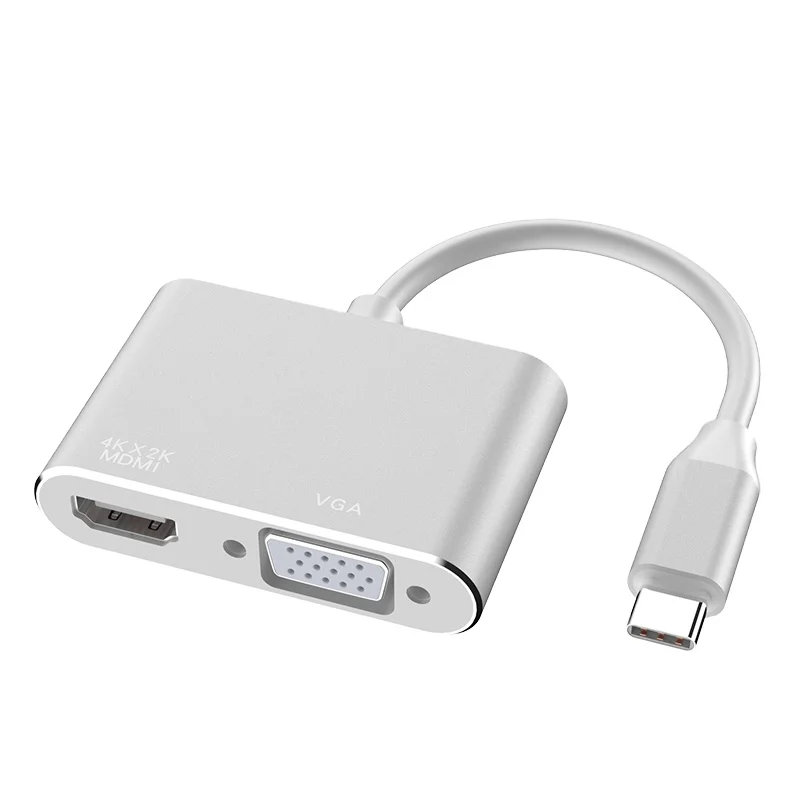 

Кабель-адаптер USB 3.1 Type-C к HDMI VGA HD, кабель USB3.1 Type-C, кабель для преобразования частоты HDMI VGA мама для монитора