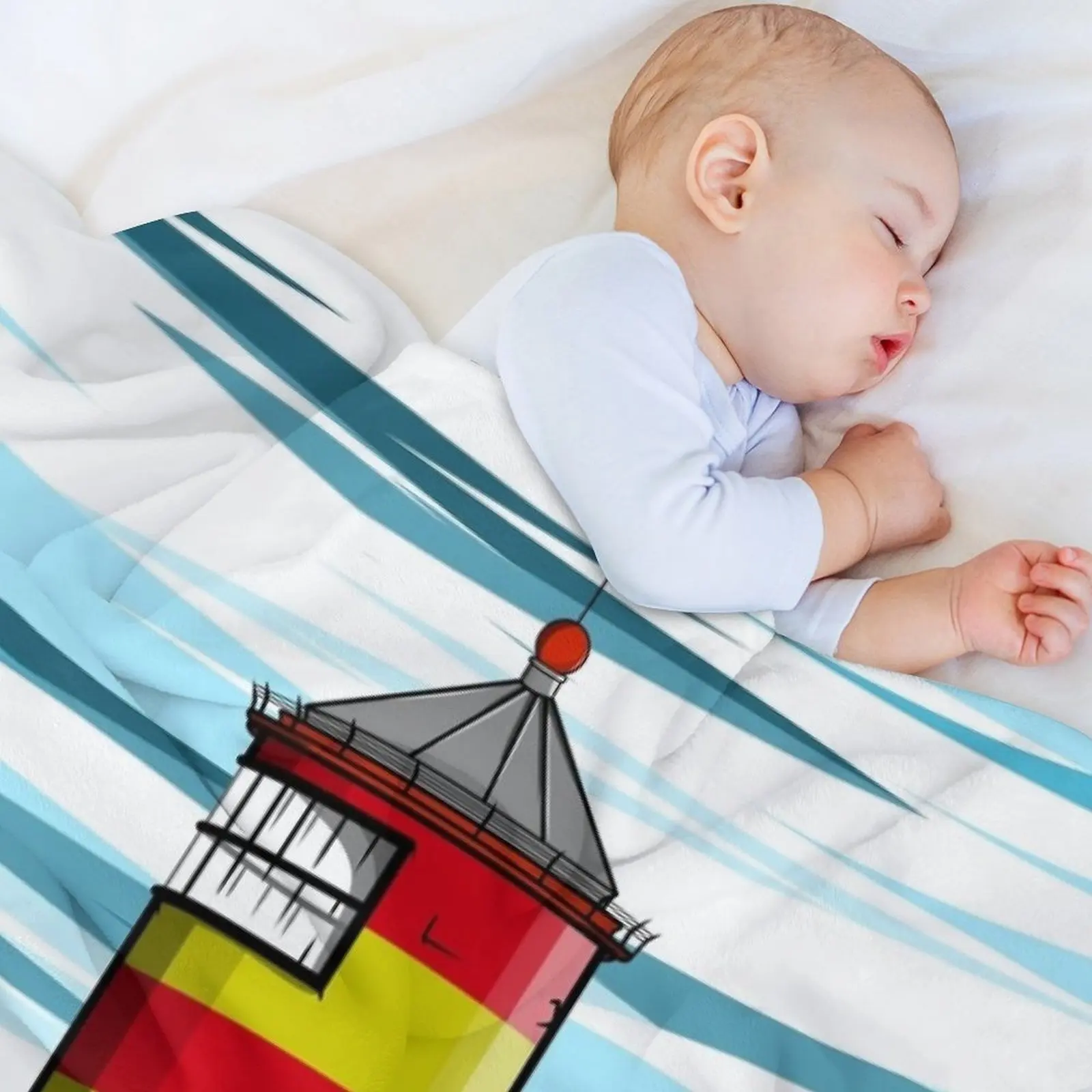 Роскошное дизайнерское винтажное одеяло для маяков Pilsum Leuchtturm милые Пледы