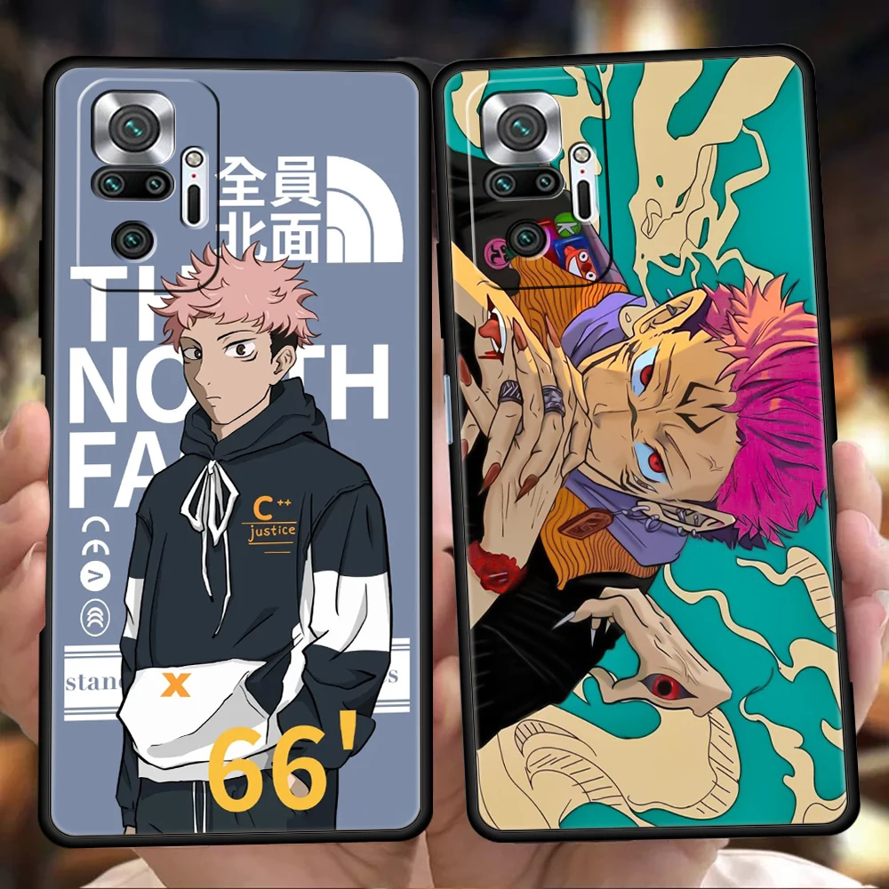 

Jujutsu Kaisen Phone Case for Xiaomi Redmi NOTE 12 Pro K40 K50 Gaming 8A 9T 9A 9C Note 8 8T 9 9S 10 11 Pro Plus Soft Shell Capas