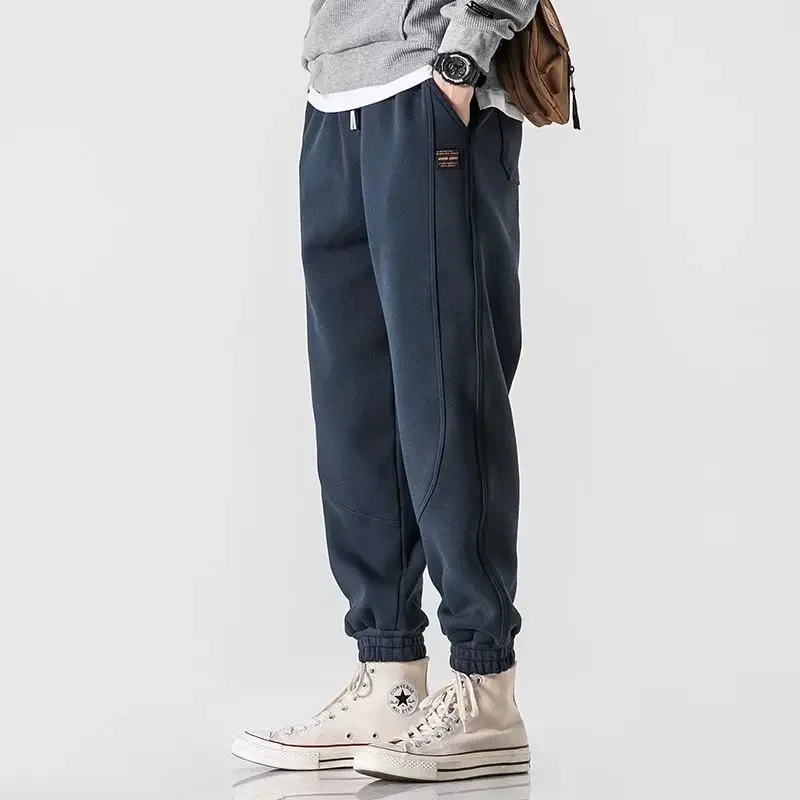 

Leggings knitted pants solid color sportswear pants loose fitting casual cropped workwear cargo pants men