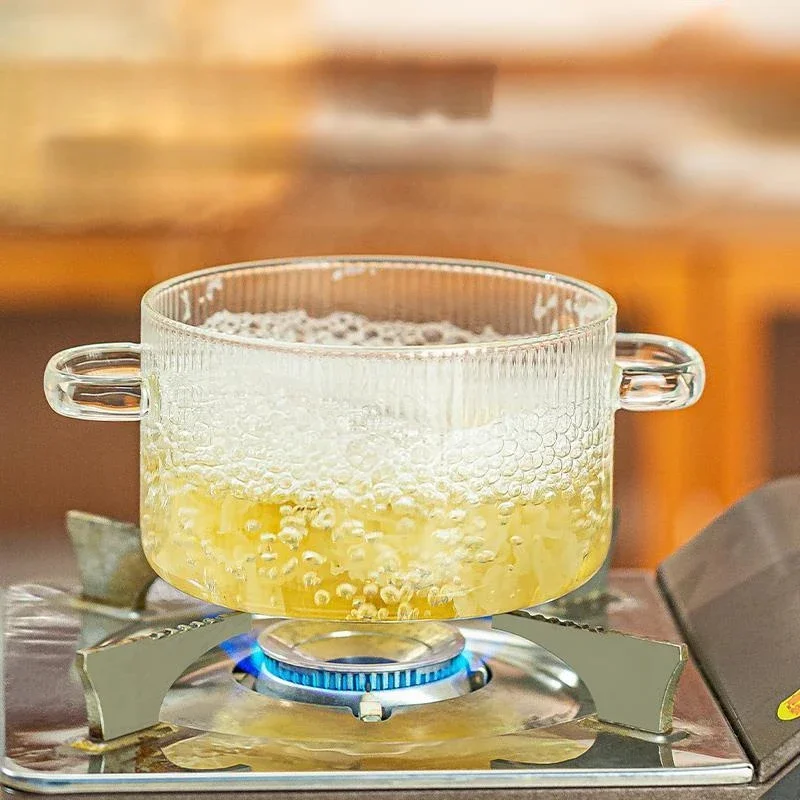 Утолщенная Кастрюля Из Боросиликатного Стекла Прозрачная Для Приготовления