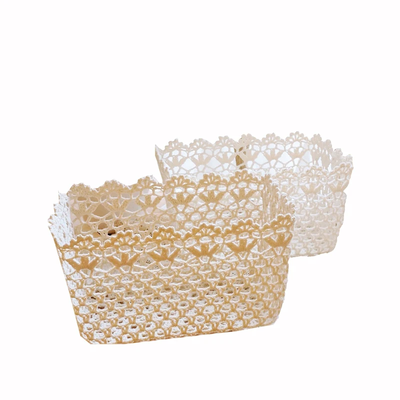 

French Hand-Woven Home Pure Cotton Washable Portable Storage Bag Finishing Storage Basket 5