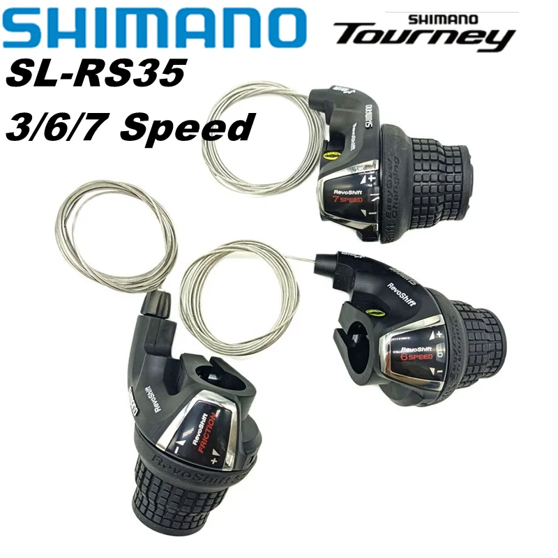 

SHIMANO Tourney 3x6/7 Speed Shifters SL-RS35 REVOSHIFT Shift Lever 3×6s 3×7s 6v 7v 18 21 Speed Original parts