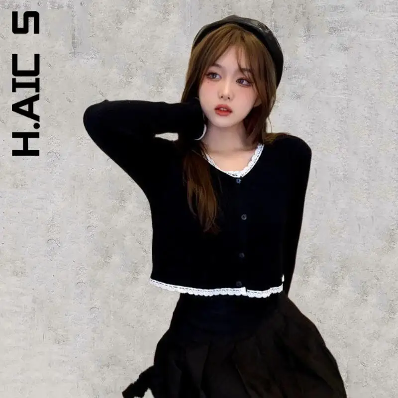 

Женский трикотажный кардиган H. АИК, элегантная повседневная куртка, дешевая женская одежда