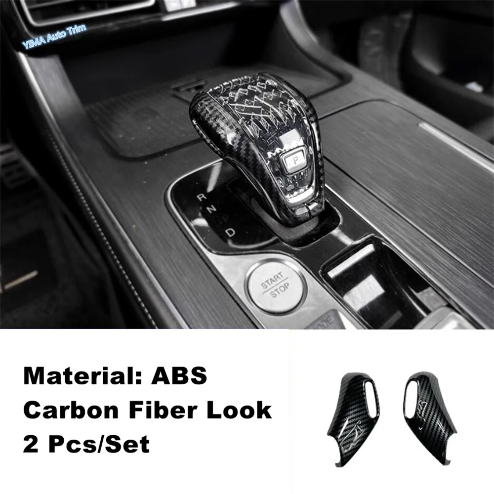 

Для Trumpchi GAC GS8 2022-2025 Автомобильная коробка передач, ручка переключения передач, ручка головки переключения передач, аксессуары из углеродного волокна, интерьерные аксессуары из АБС-пластика