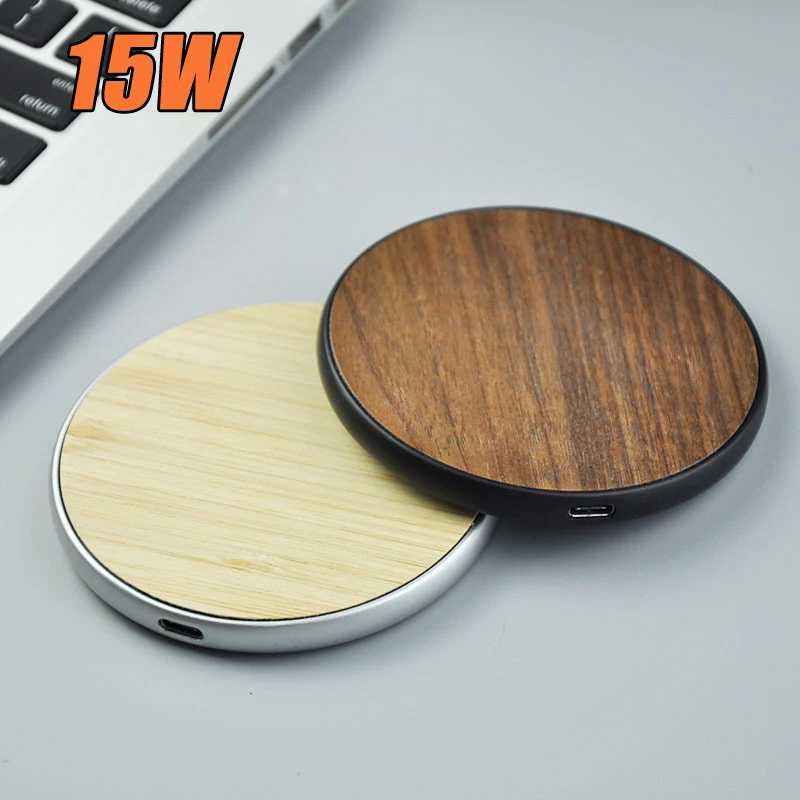 

Wooden Wireless Charger For iPhone 14 13 12 11 Pro XS Max For Samsung S22 S21 Note 20 10 Portable 15W Fast Wireless Chargers Pad