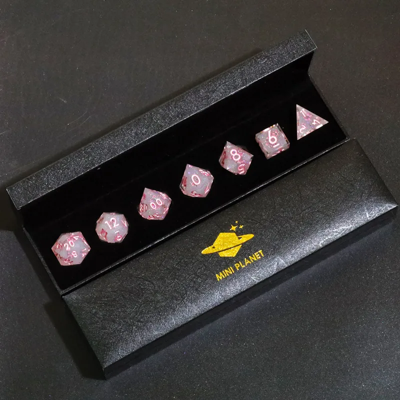 Мини-Планета новый дизайн Многослойные игральные кости с наклейками Sakura DND набор