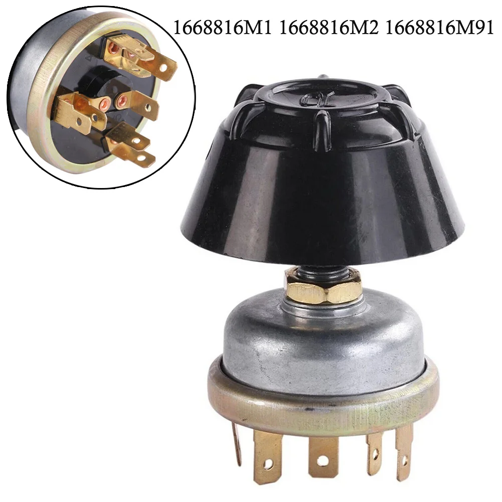 

1*Horn Switch 12V Tractor Head Light Switch Horn ABS+Aluminum For Massey Ferguson For David Brown 1668816M1