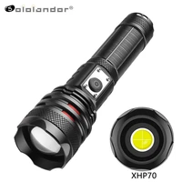 xhp70 flashlight type c charging long press to turn off with output zoom p70 attack head flashlights emergency charging treasure