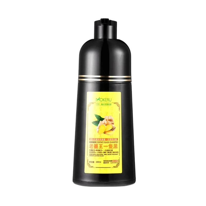 

Q1QD Hair Coloring Long Lasting Natural Ginger Fast Dye Permanent Black Hair Dye Shampoo For Women And Men Gray Hair Covering