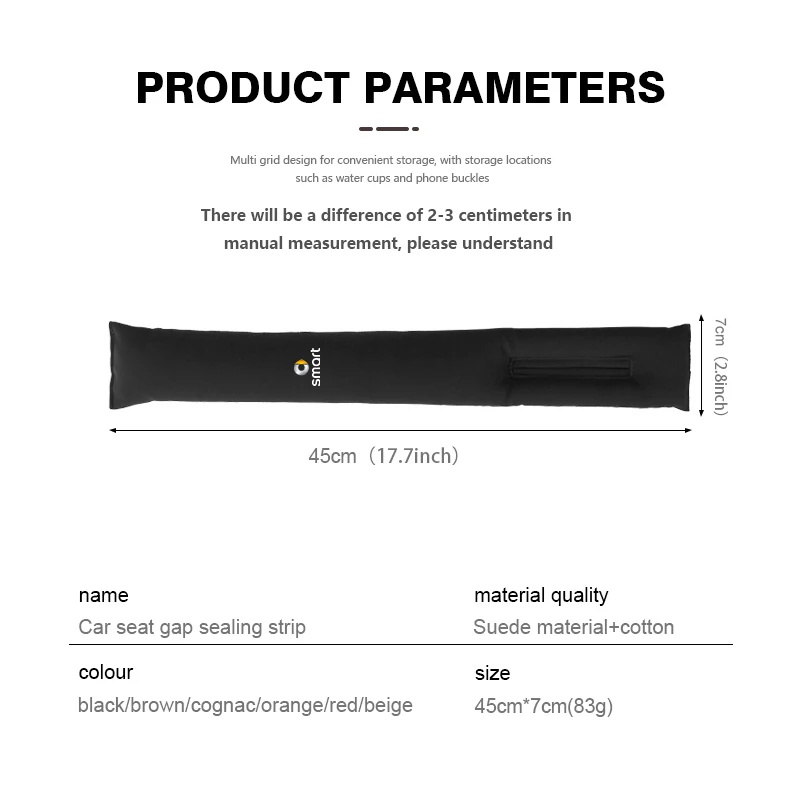 Наполнитель зазора для автомобильного сиденья мягкая замша боковой шов утечка