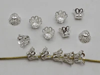 500pcs silver filigree flower bell bead caps 6x5mm jewelry findings