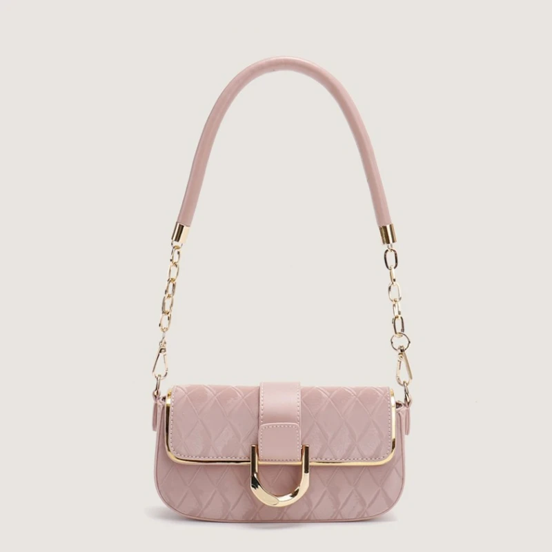 

Simple Diamond Pattern Shoulder Bag for Women 2023 Summer Chain Small Square Underarm Bag Female Crossbody Bag Bolsa Feminina