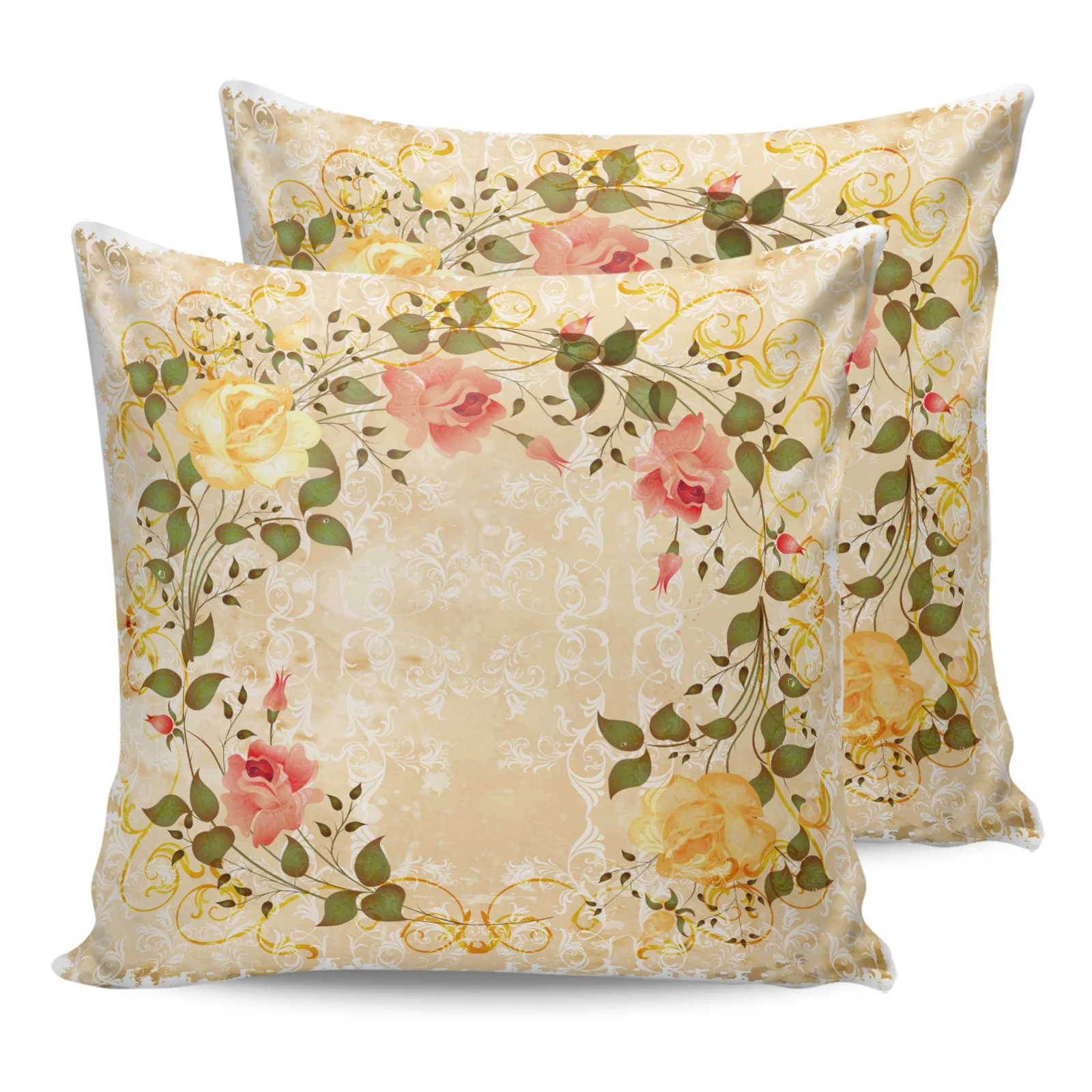 

Чехол для подушки с изображением цветов, 2 шт.