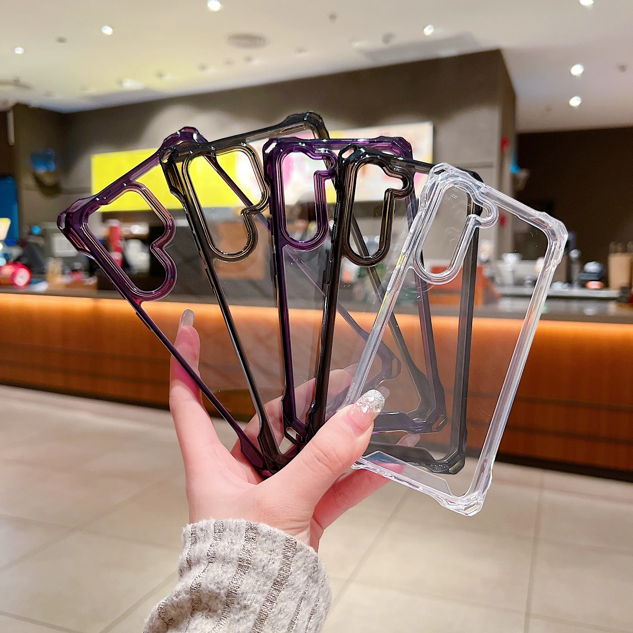 Прозрачный чехол с подушкой безопасности для Samsung Galaxy S23 Ultra S24 ультражесткий A53 A54