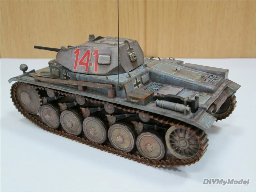 ДОМАШНИЙ МОДЕЛЬНЫЙ КОМПЛЕКТ БУМАЖНОЙ МОДЕЛИРОВАНИЯ НЕМЕЦКОГО СВЕТОВОГО ТАНКА PZKPFW II DIY ручной работы, игрушка, пазл, подарок, киноатрибуты