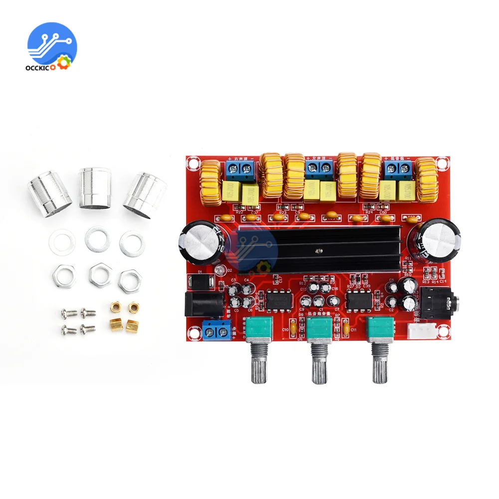 

XH-M139 2.1 Channel Digital Audio Amplifier Board 2x50W +100W Subwoofer Power Amplifiers DC 12-24V 3 Channels Module