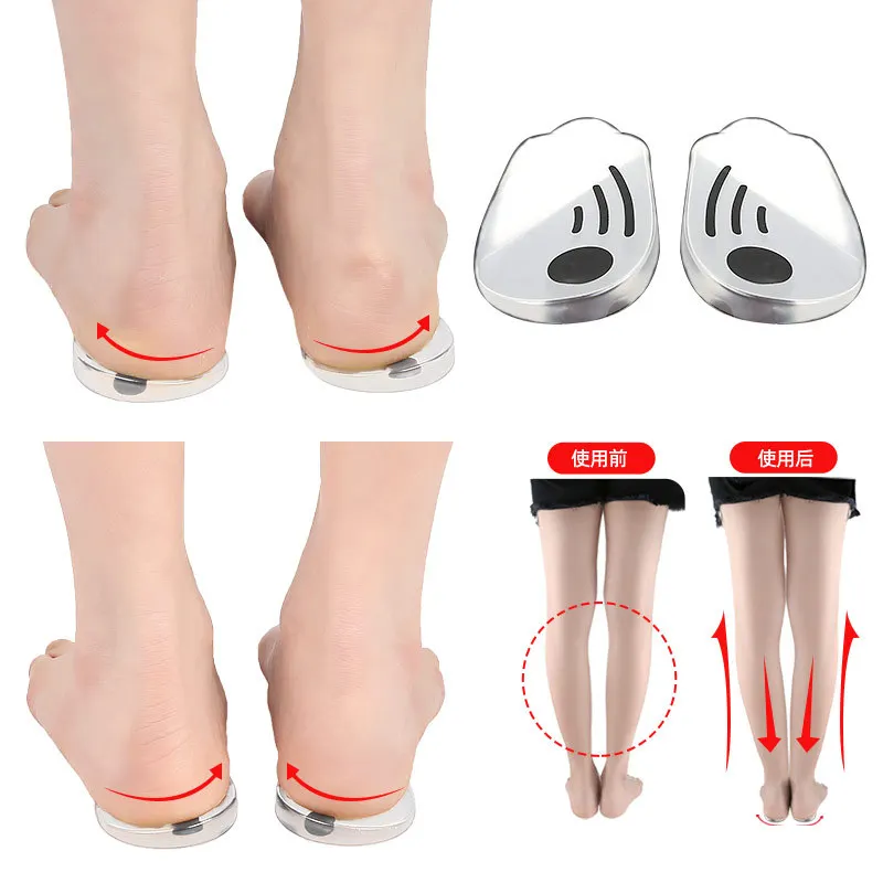 6 Pcs Magnet Silicon Orthopedic Insoles Foot Care Tool for Men Women Health Care O/X Type Leg Knee Varus Correction Heel Pad