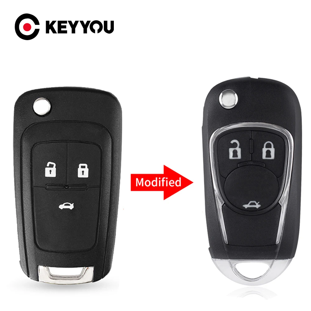 

Запасные кнопки KEYYOU для Chevrolet Cruze, Epica, Lova, Camaro, Impala, Aveo, 3/4 кнопок, модифицированный Чехол для автомобильного ключа с дистанционным управлением, 10 шт.