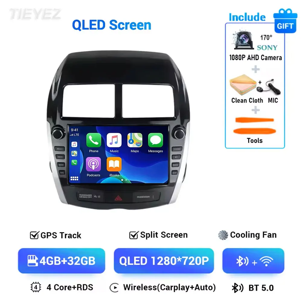 

Android 15 2K для Mitsubishi ASX 2010-2016 4G WIFI Carplay мультимедийный монитор экран стерео радио видеоплеер GPS-навигация