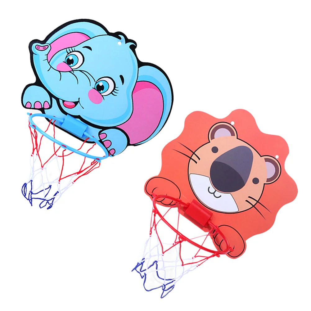 

2 Sets Cartoon Basketball Board Toys Hole-free Hanging Shooting Basket Toys
