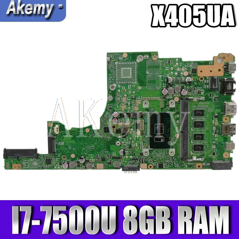 

Akemy X405UA для Asus X405U X405UN X405UR X405URR X405URP X405UQ X405UF Laotop материнская плата X405UA материнская плата W/ I7-7500U 8 ГБ ОЗУ