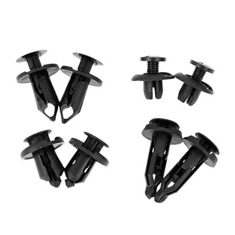 

40pcs Car Body Plastic Push Pin Rivet Fastener Trim Mouldings Clip Of Assortment For 8mm-10mm Used To Install Side Skirts, Bumpe