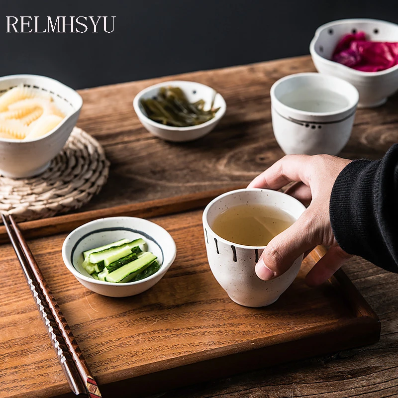 

1PC Japanese Style Retro Ceramic Hand-painted 150ml Rice Water Tea Coffee Cups Office Coffee Mugs Dinkware Set