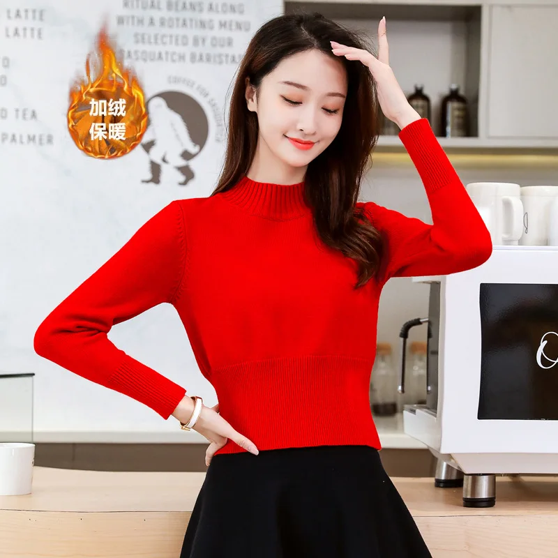 

Повседневный свитер с воротником «хомут», сезон весна-осень, вязаный свитер, Женский пуловер, джемпер, свитер gray22