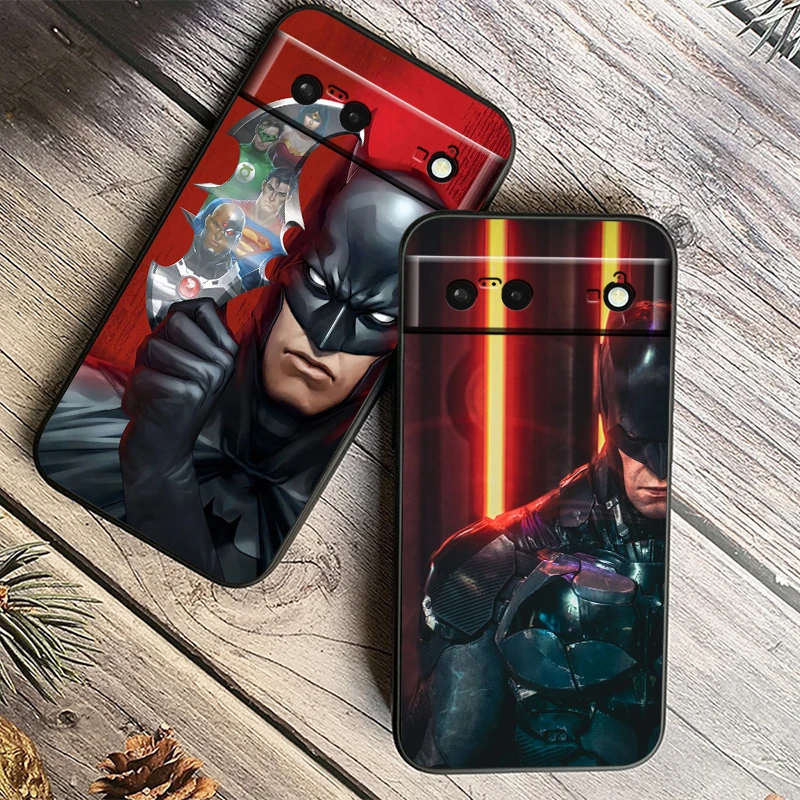 Hero B-Batman Hot For Google Pixel 9 8 7A 7 6A 6 5A 5 4 4A XL 5G черный силиконовый ударопрочный чехол для