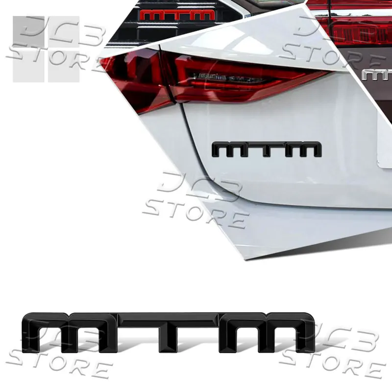 Фото MTM Logo 3D хромированная металлическая наклейка на переднюю решетку, декор для Volkswagen Golf Passat Jetta Touareg Tiguan, задний багажник, значок на крыло №2