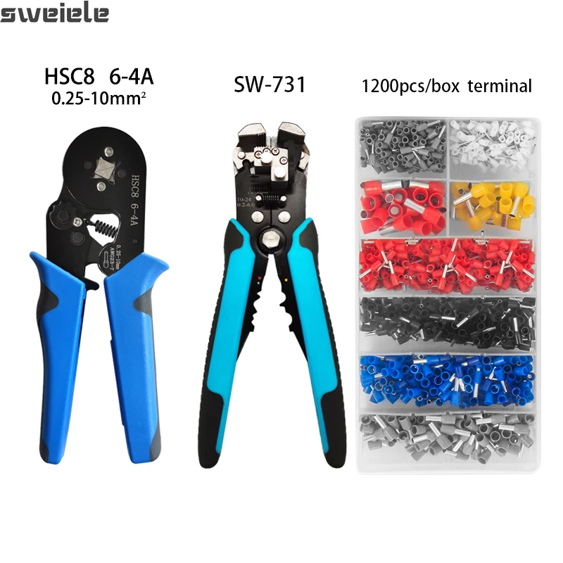 Набор инструментов для обжима проводов HSC8 6-4A многофункциональный инструмент