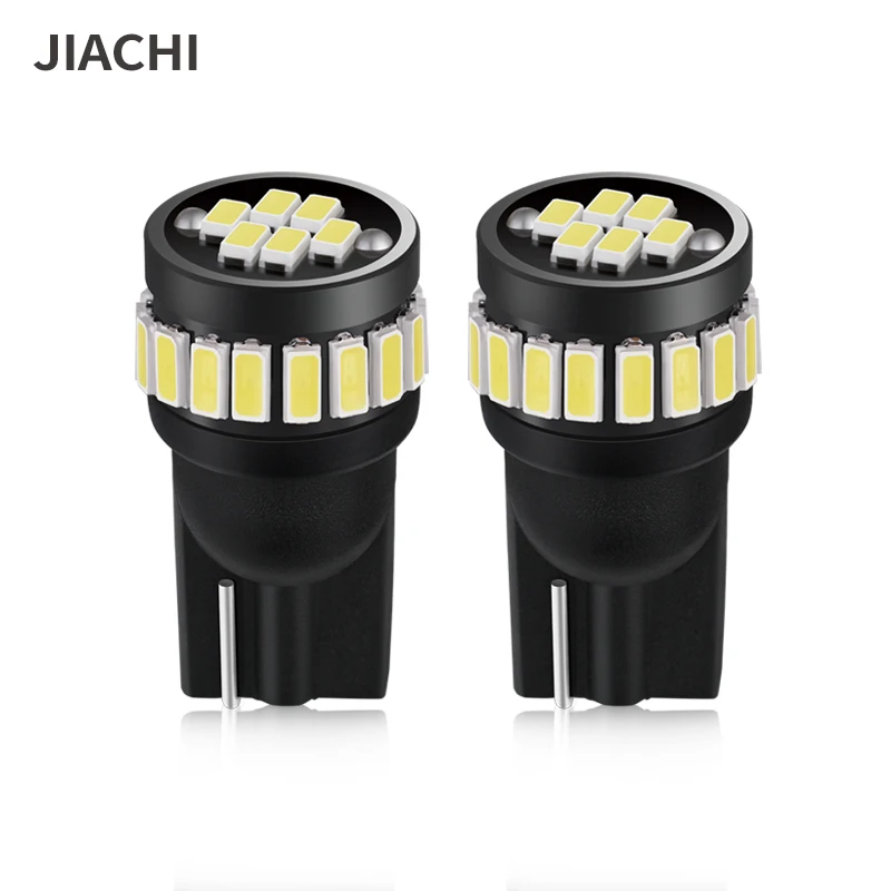 

JIA CHI Factory 100pcs T10 W5W 12-24V No Error 3014 Yellow Interior Reading Led Bulb Parking Map Dome Light Red Amber