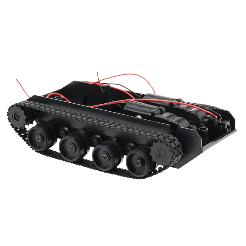 Робототехнический набор для создания автомобиля-танка Rc Tank Smart Robot Car Chassis Kit Rubber Track Crawler For Arduino 130 Motor Diy Toys Children.