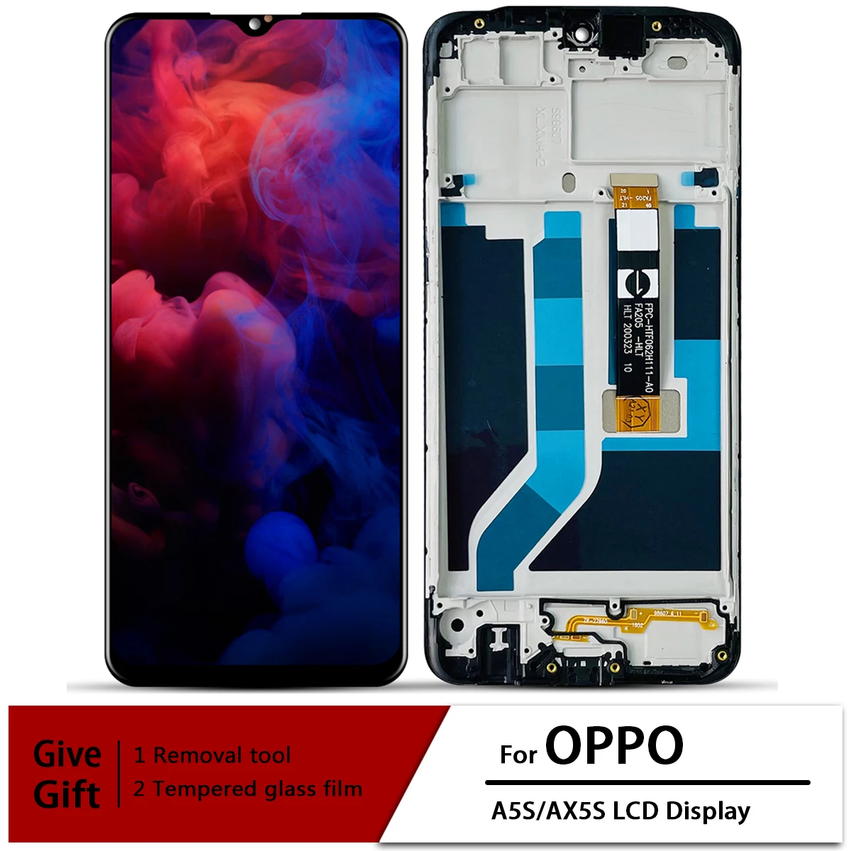 ЖК-дисплей для OPPO AX5S CPH1920 с сенсорным экраном и дигитайзером в сборе для 6,2 дюймового OPPO A5S cph1900 с заменой рамки